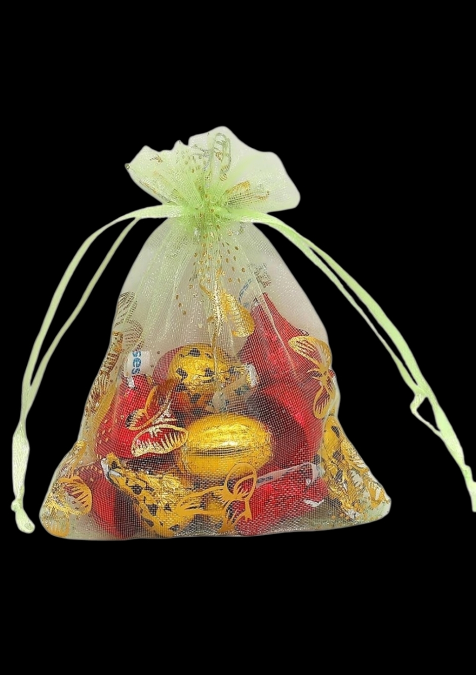 20ct. Organza Gift Bags W/Gold Silver Butterflies/Light Green 4x4.7 🦋LAST ONE - Picture 6 of 7